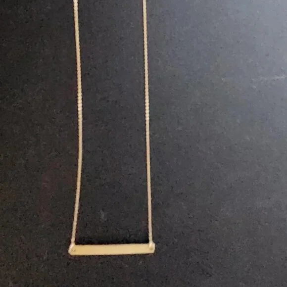 14K Solid Gold Necklace with Engravable Plate -16" - Picture 3 of 9